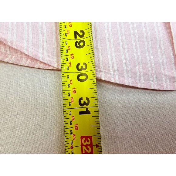 Faconnable Size 3/15.5 R Mens Powder Pink White Stripe French Cuff Spread Collar - Picture 9 of 11